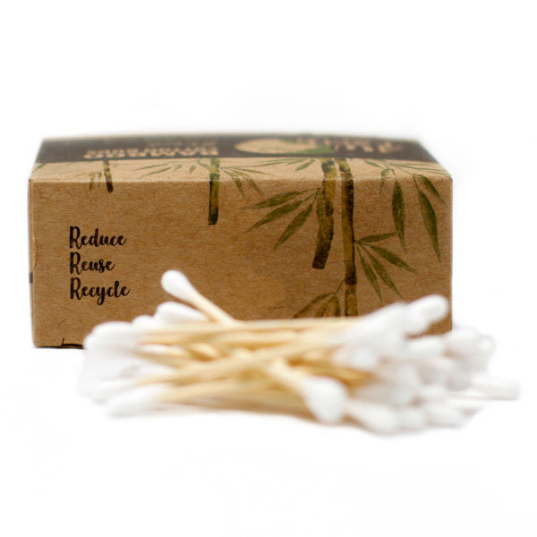 Eco Bathroom Bundle - Family Bamboo Toothbrushes & Bamboo Cotton Buds