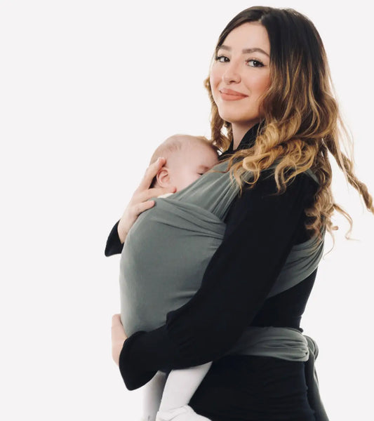 Oyster Grey Baby Sling Wrap - 100% natural cotton