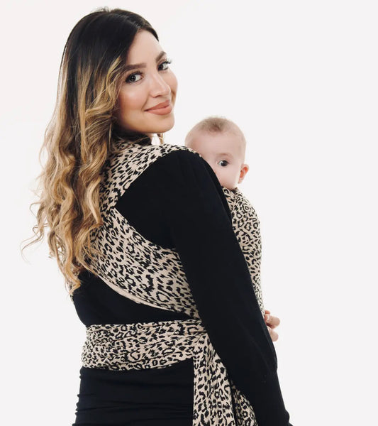 Leopard Baby Sling Wrap - 100% natural cotton