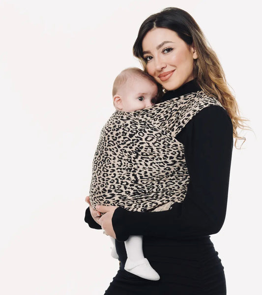 Leopard Baby Sling Wrap - 100% natural cotton