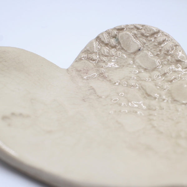 Handcrafted ceramic heart dish