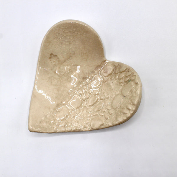 Handcrafted ceramic heart dish
