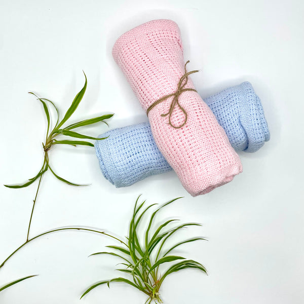 100% cotton baby cellular blanket