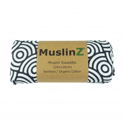 Monochrome Sensory Range Muslin - Bamboo/Organic Cotton Swaddle