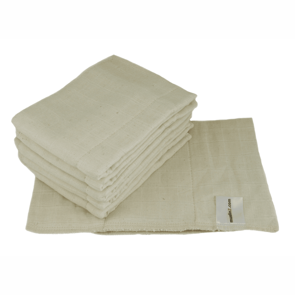 100% Organic Unbleached Cotton Muslin Prefold Nappy