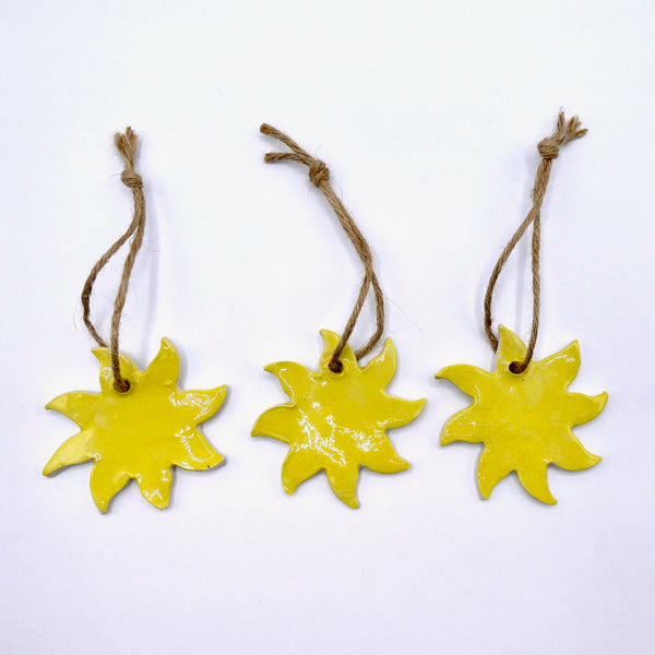 Handcrafted artisan hanging ceramic (sunshine, bunny or chick)