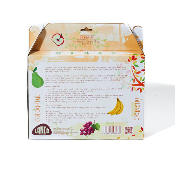 Fruit Play Rubber Food Set