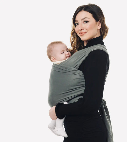 Oyster Grey Baby Sling Wrap - 100% natural cotton