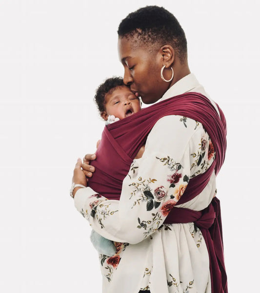 Burgundy Wine Baby Sling Wrap - 100% natural cotton