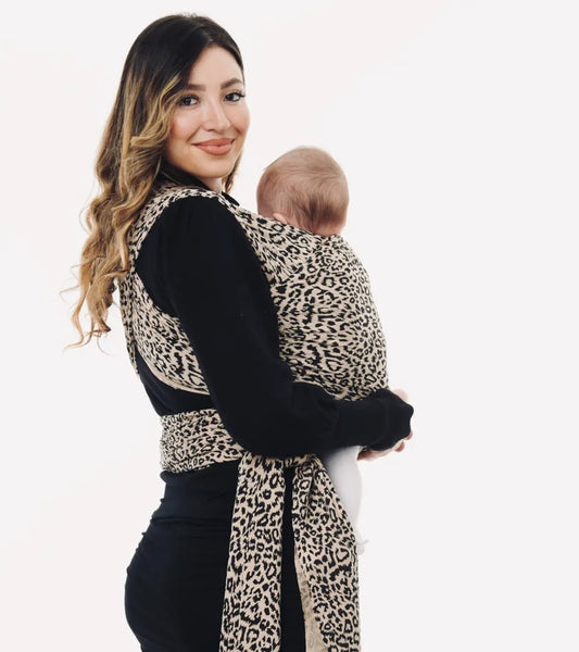 Leopard Baby Sling Wrap - 100% natural cotton