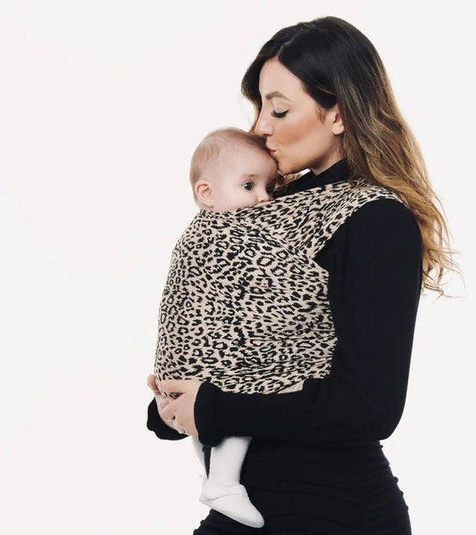 Leopard Baby Sling Wrap - 100% natural cotton