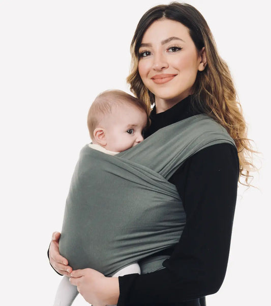 Oyster Grey Baby Sling Wrap - 100% natural cotton
