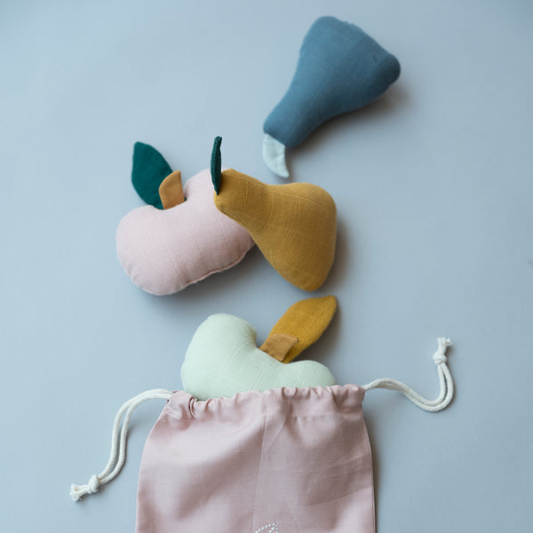 Fruit Rattle - Recycled Organic Cotton Offcut