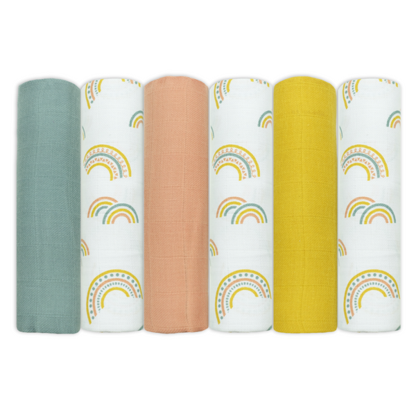 Cotton Muslin Squares - 6 Pack