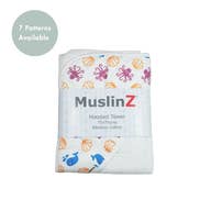 Hooded Towel - Bamboo Cotton Towel with Muslin Hood Sealife