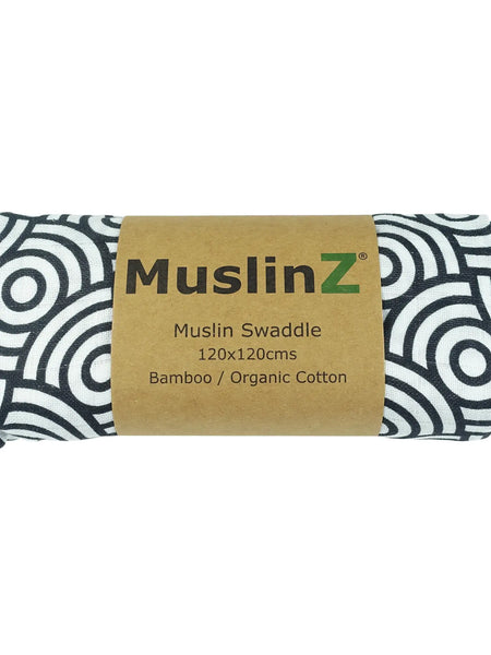 Monochrome Sensory Range Muslin - Bamboo/Organic Cotton Swaddle