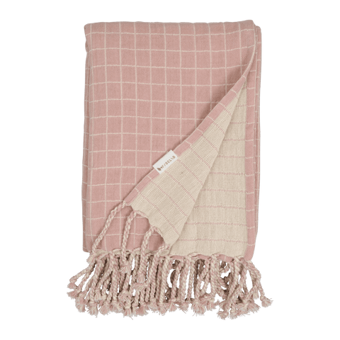 Fabelab 100% Organic Cotton Baby Blanket - Soft Muslin Grid Weave