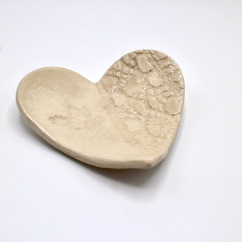 Handcrafted ceramic heart dish