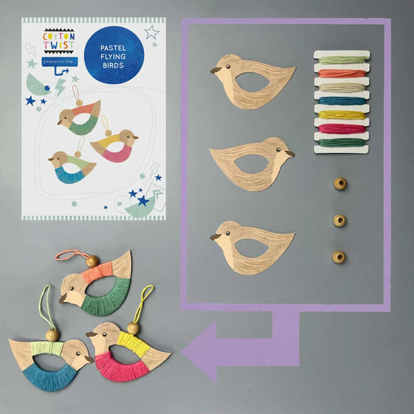 Make Your Own Flying Bird Decorations - Plastic-Free Kids Craft Set